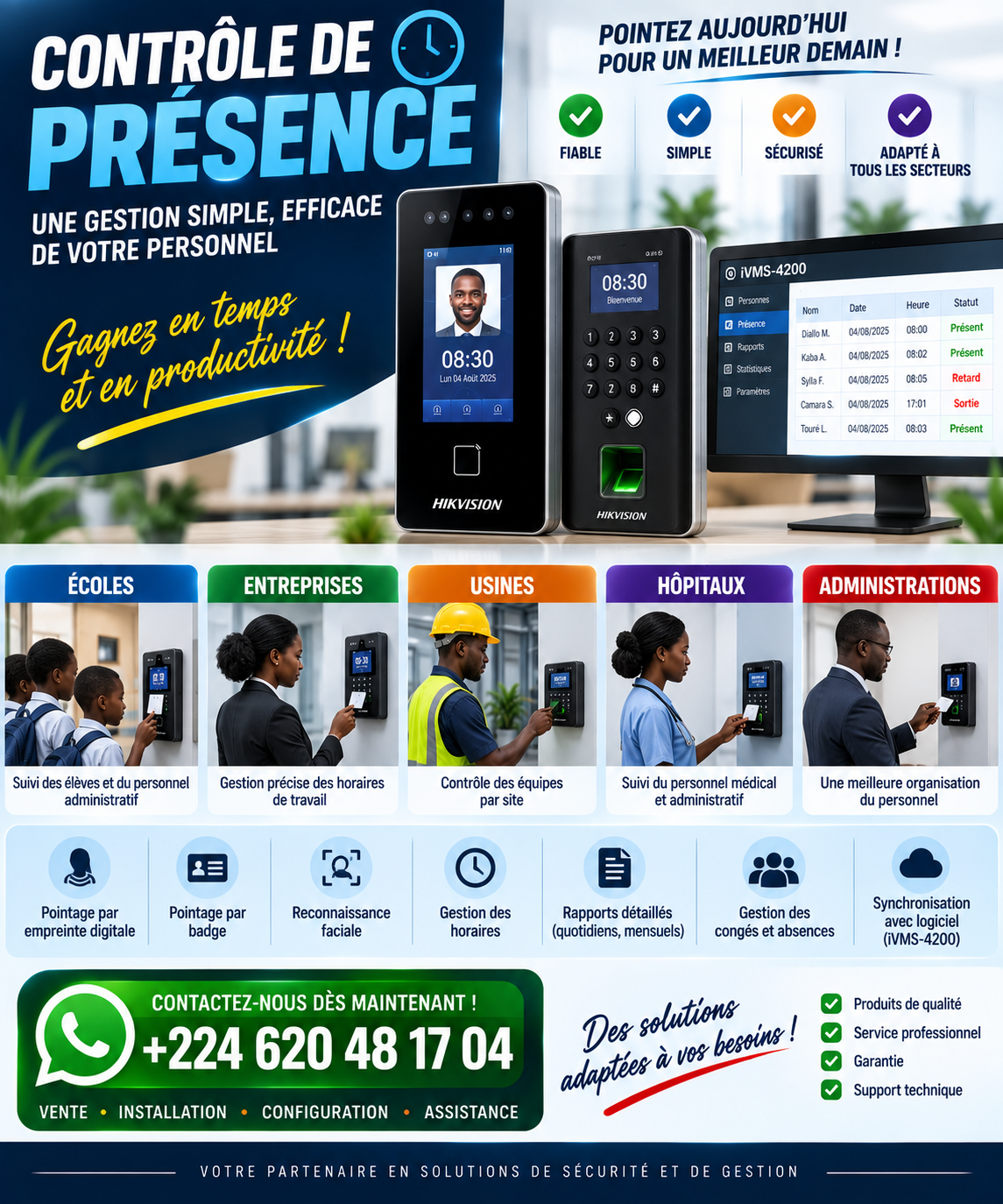 Installation d’un système de contrôle de présence